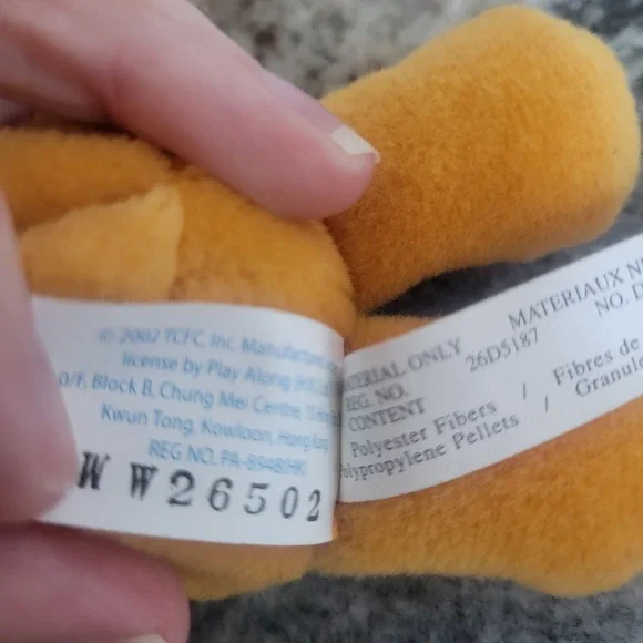 RARE 2002 Care Bears Tenderheart BEAR Plush Key Clip Keychain w/ Original Tag 5" - Picture 3 of 4